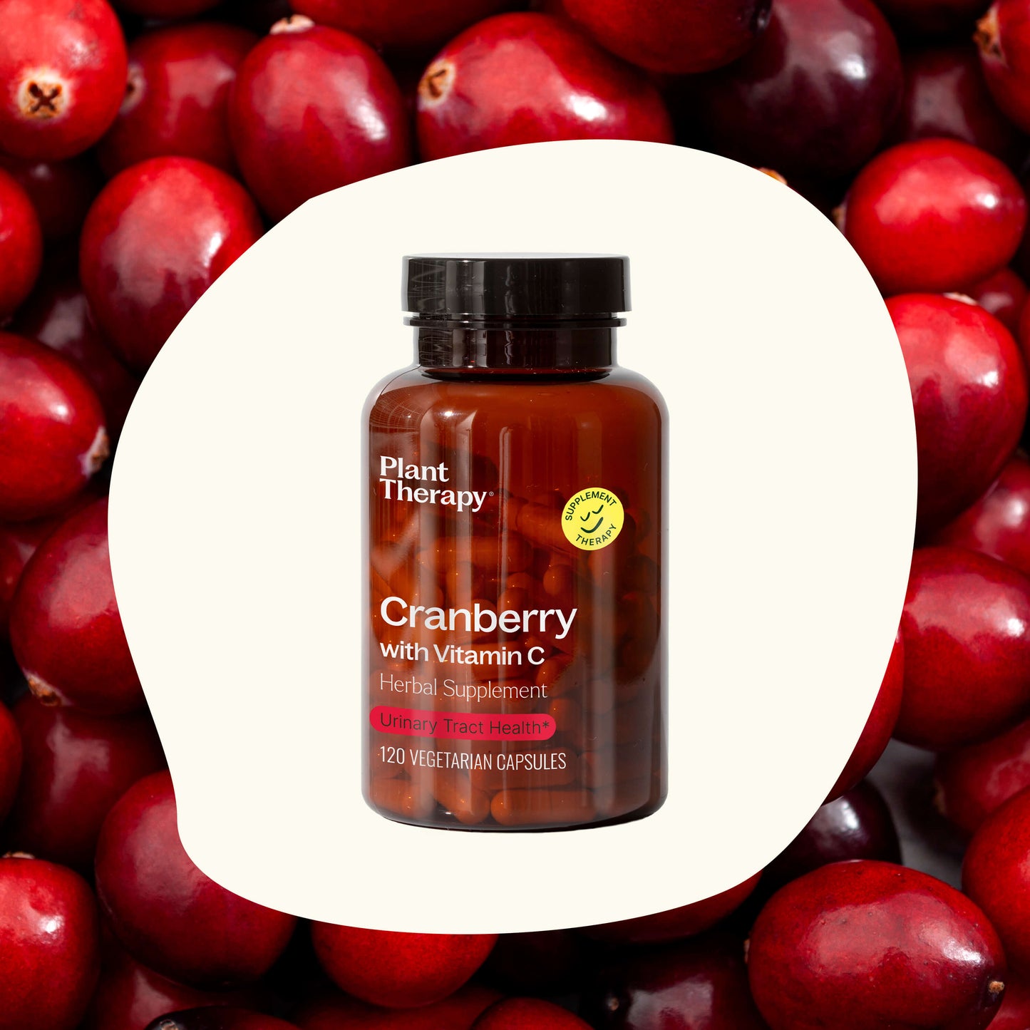 Cranberry with Vitamin C Herbal Supplement - 120 Capsules