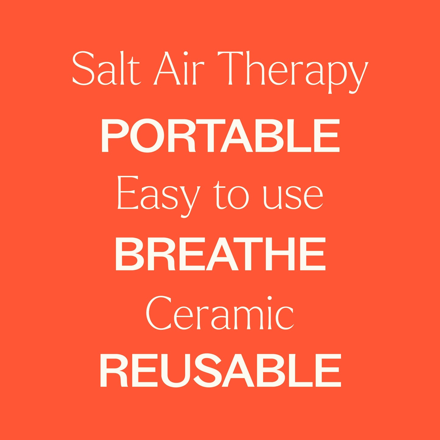 salt air therapy, easy to use, ceramic, portable, breathe, resuable