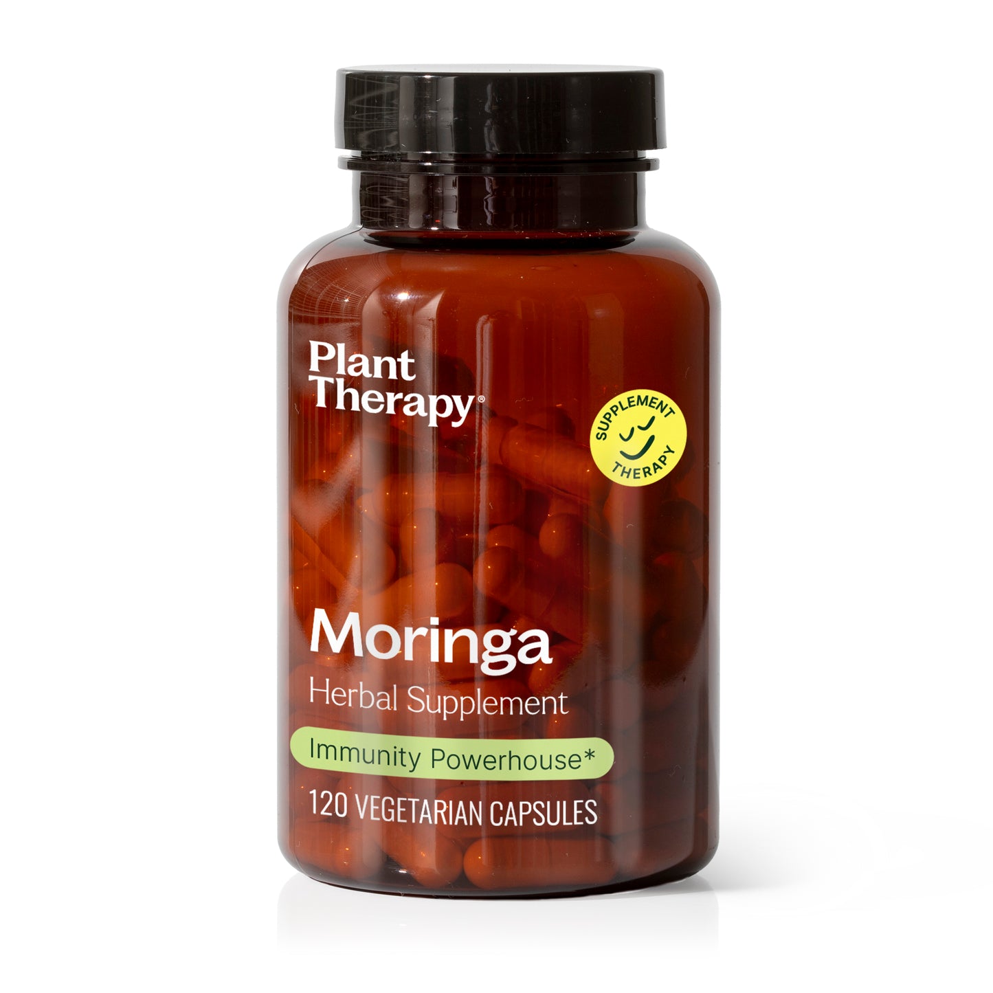 Moringa Herbal Supplement Capsules front label