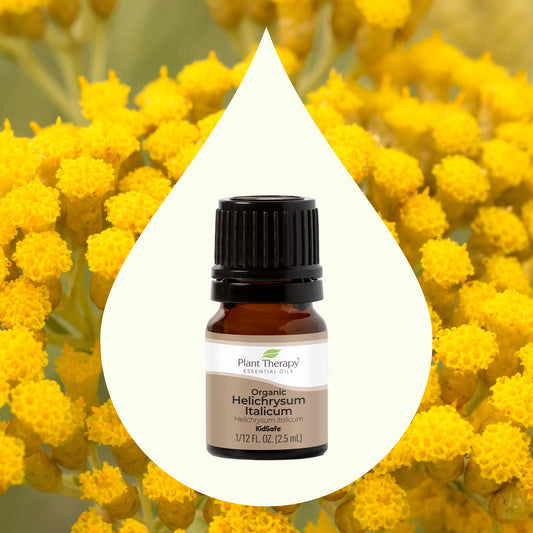 Organic Helichrysum Italicum Essential Oil front label