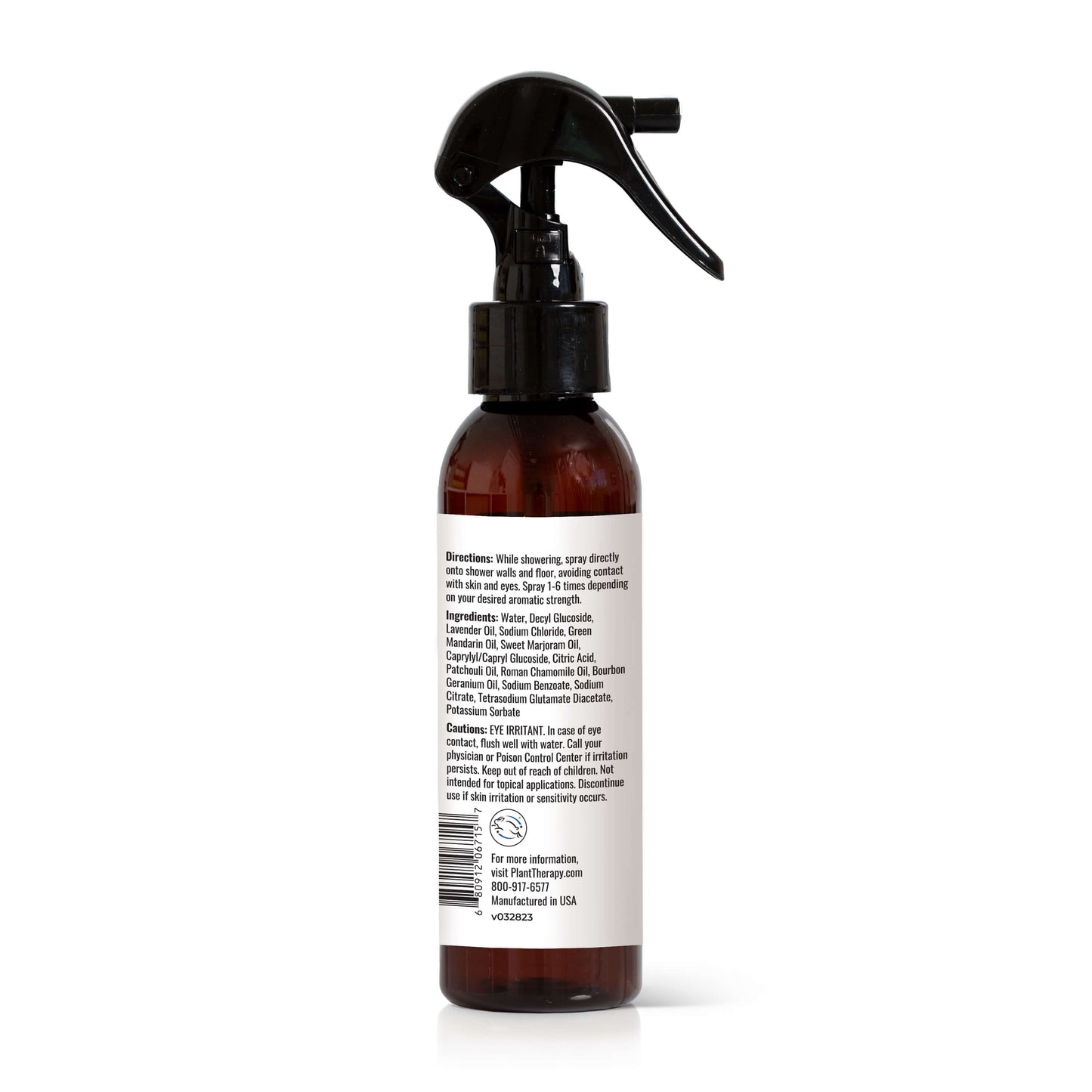 Relaxation Shower Mist back label