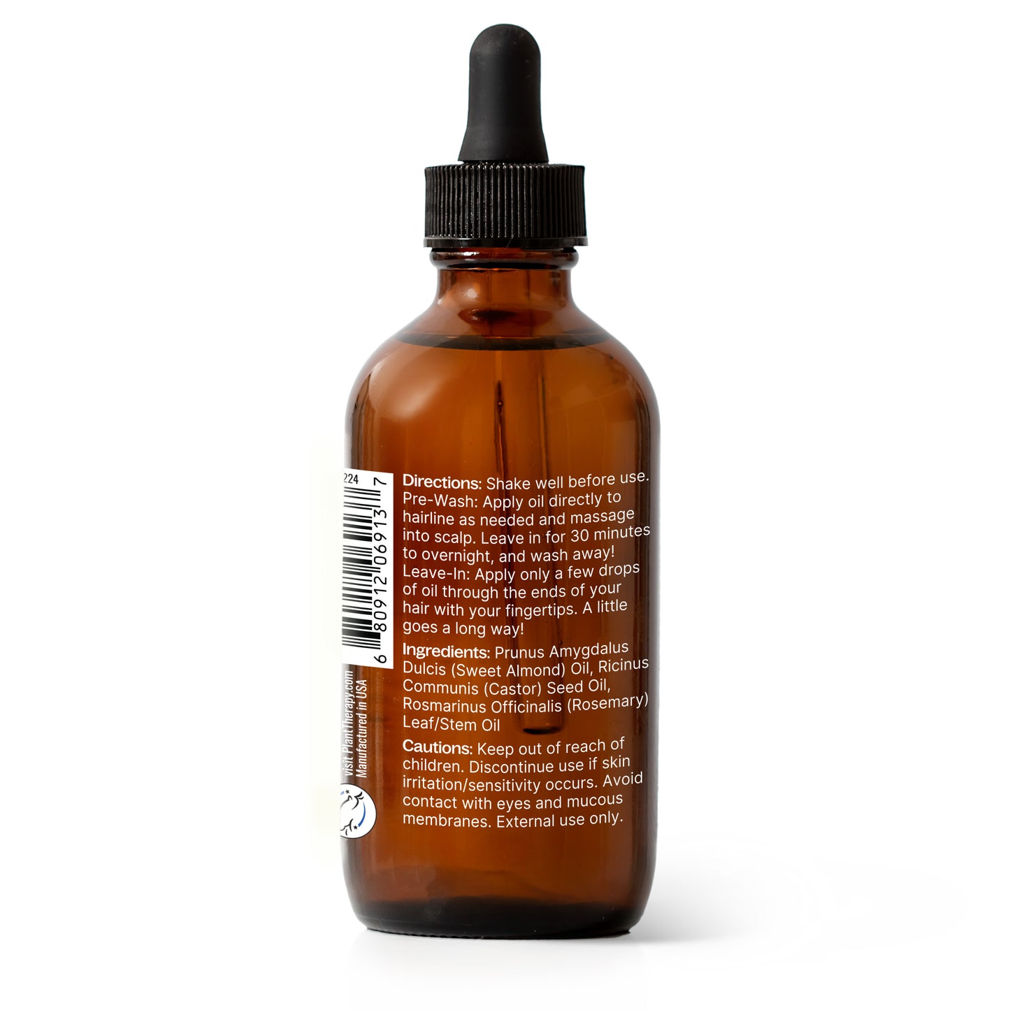 Rosemary Hair Oil back label