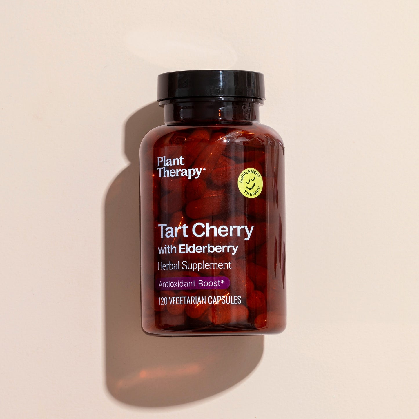 Tart Cherry with Elderberry Herbal Supplement Capsules