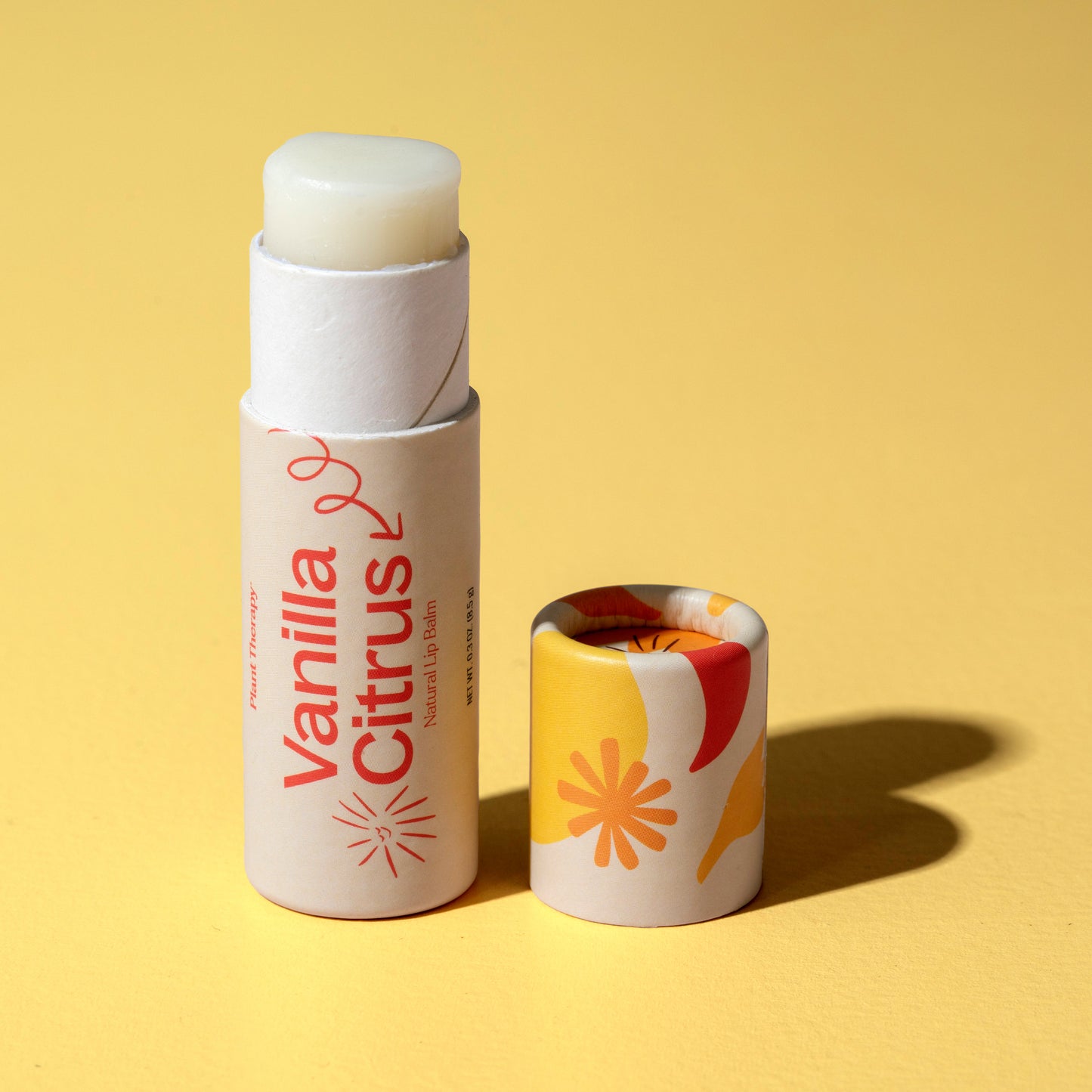 Vanilla Citrus Natural Lip Balm open cap