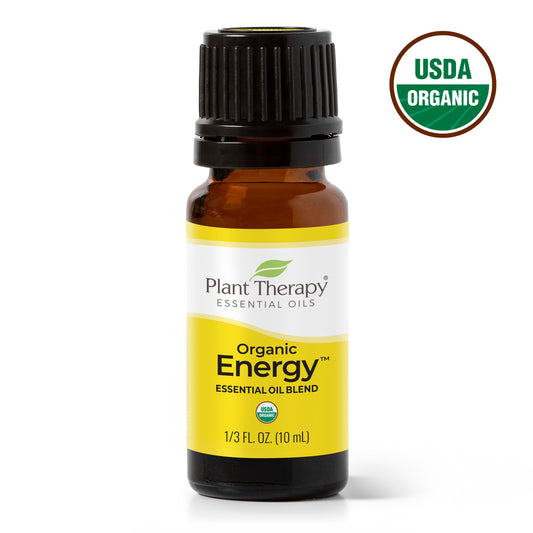 Organic energy essential oil blend