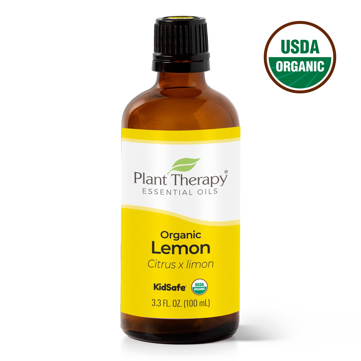 Organic Lemon Essential Oil front label