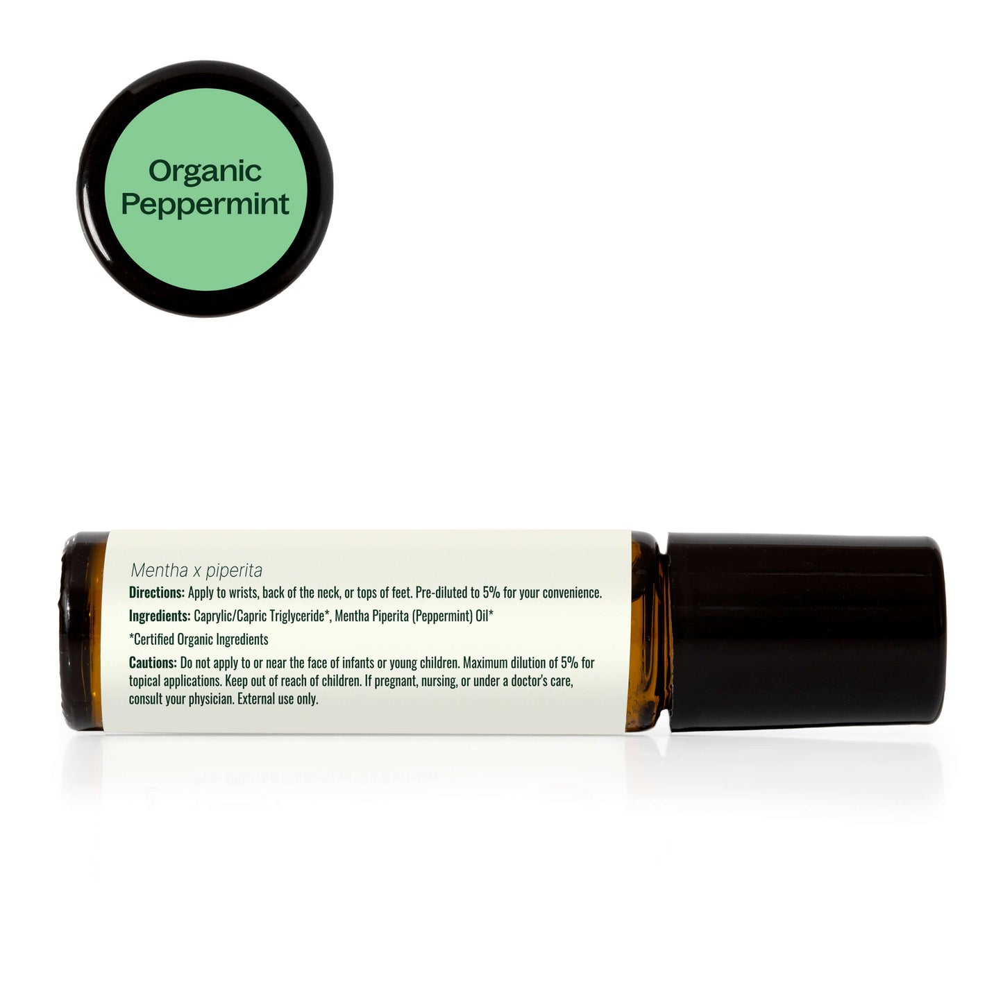 Organic Peppermint Essential Oil Pre-Diluted Roll-On