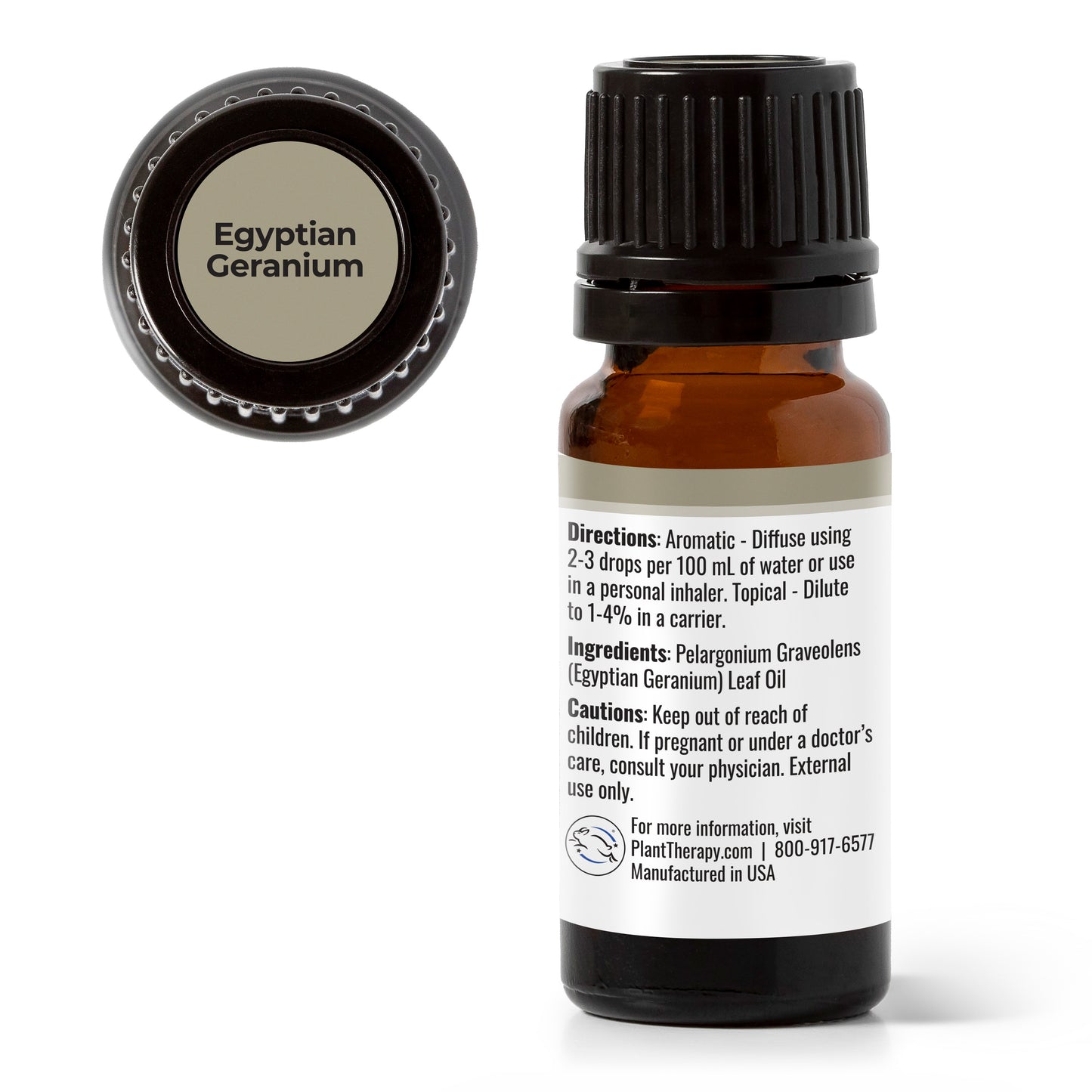 back label Egyptian Geranium Essential Oil